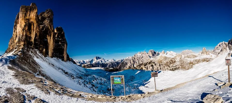 Three peaks of Lavaredo Stock Photos
