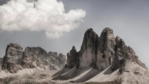 Three Peaks of Lavaredo Stock Photos