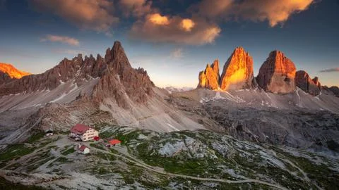 The Three Peaks of Lavaredo. Foto stock