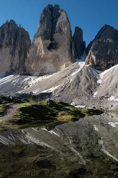 Three peaks of Lavaredo Stock Photos