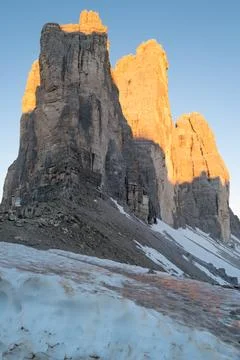 Three peaks of Lavaredo Stock Photos