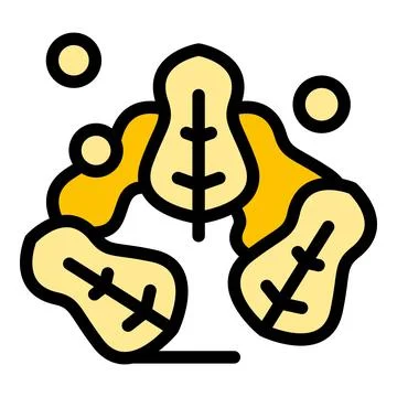 Three peanut plants growing, forming a recycling symbol Stock Illustration