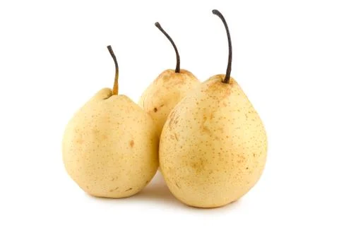 Three pears isolated Stock Photos