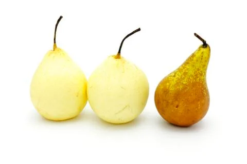 Three pears Stock Photos