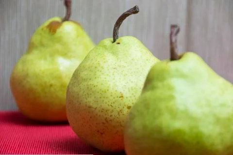 Three pears Stock Photos