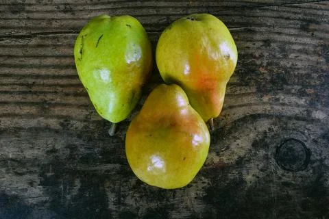 Three pears Stock-Fotos