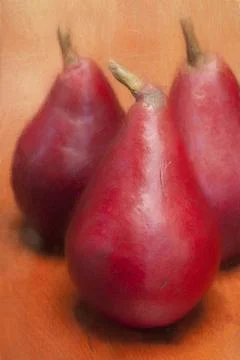 Three Pears Stock Photos