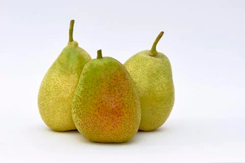 Three Pears on white Foto stock