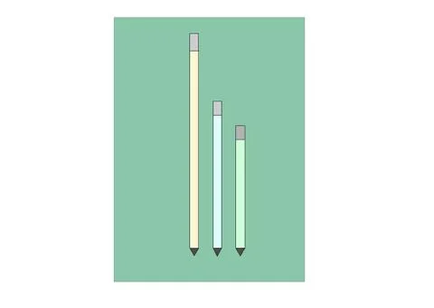 Three pencils Stock Illustration