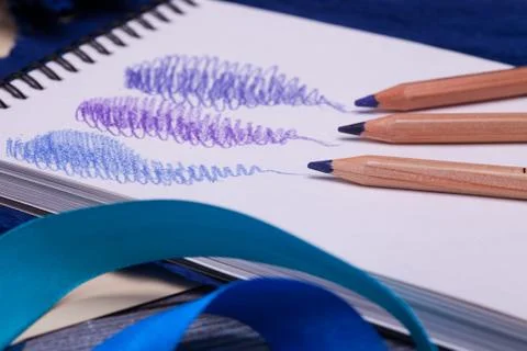 Three pencils Stock Photos