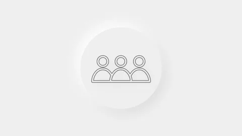 Three People Icon Isolated on White Background. Video stock 156137352