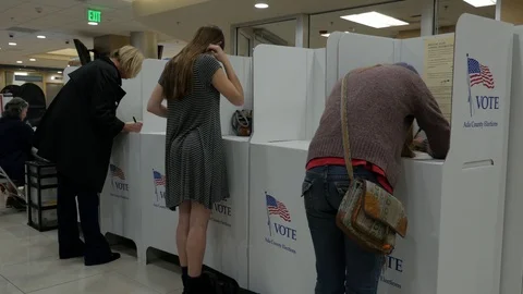 Three People Voting - Vote Stock Footage