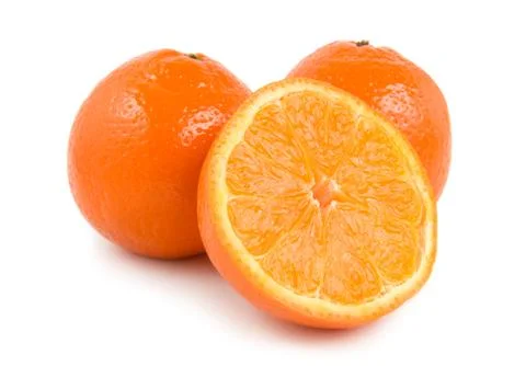 Three perfectly fresh oranges Stock Photos