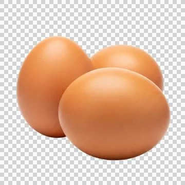 Three perfectly shaped brown chicken eggs 스톡 일러스트