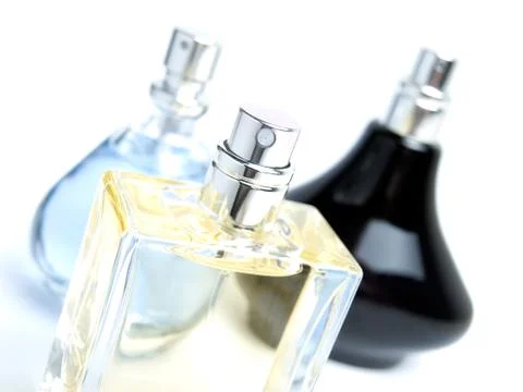 Three perfumes Stock Photos