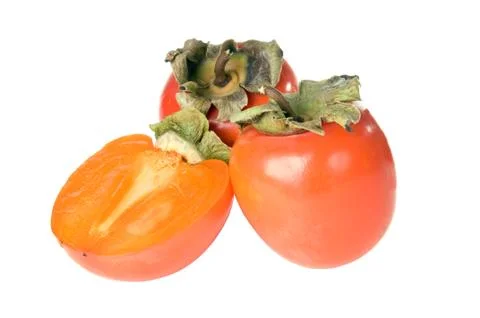 Three persimmon Stock Photos