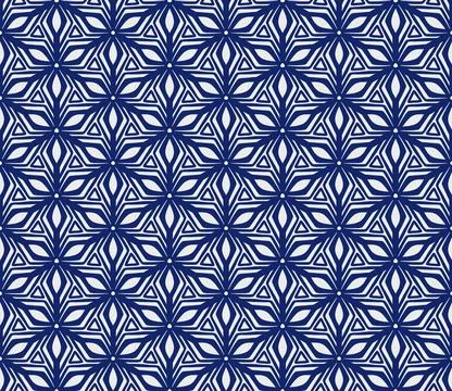 Three Petals (Navy, White) Stock Illustration
