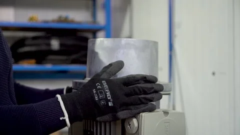 Three-phase electric motor. Installation... | Stock Video | Pond5