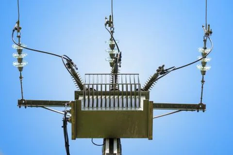 Three phase pylon Stock Photos