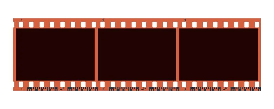 Three photo camera blank frames. Camera roll Stock Illustration