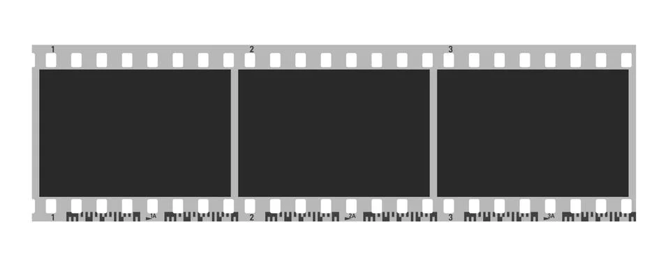 Three photo camera blank frames. Camera roll Stock Illustration