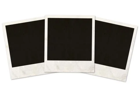 Three photo frames on white background Stockillustratie