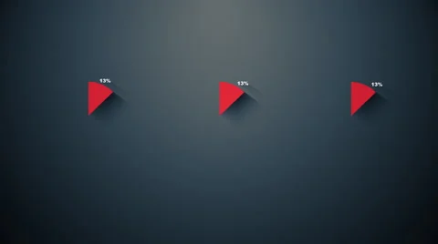 Three pie charts, diagram for presentation.  Stock Footage 66019190
