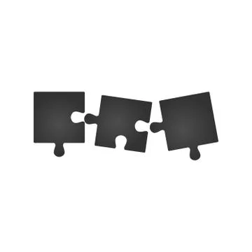 Three piece flat puzzle round infographic presentation. 3 step circle busines Stock Illustration