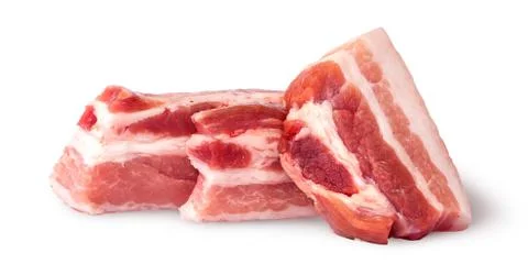 Three pieces of bacon 스톡 사진