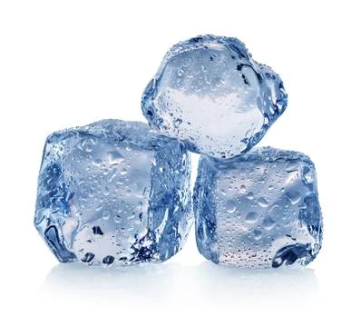 Three pieces of ice Stock Photos