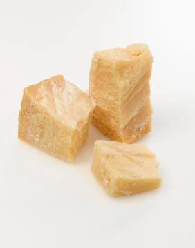 Three pieces of Parmesan Stock Photos