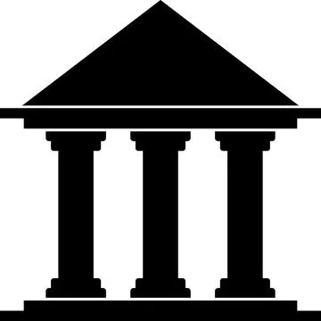 Three Pillars Black Building, Building layout, image of three pillars Black.. Stock Illustration