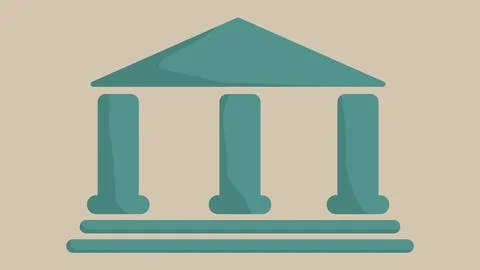 Three pillars that show solidity Stock Illustration