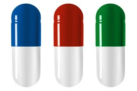The three pills Stock Illustration