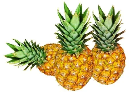 Three pineapples Stock Photos
