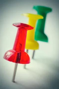 Three pins Stock Photos