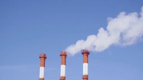 Three pipes boiler station heating Stock-Footage 73326840