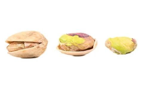 Three pistachio nut Stock Photos