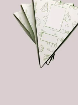 Three pizza boxes isolated on a white background Stock Photos