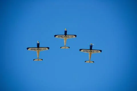 Three planes in a triangle Stock Photos