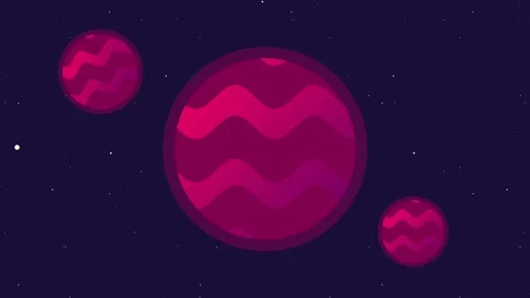 Three Planets in Deep Space Stock Footage 335630536