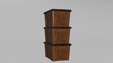 Three plastic box for kitchen 4 Stock Illustration