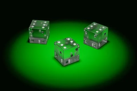 Three plastic dice Stock Illustration