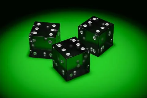 Three plastic dice Stock Illustration