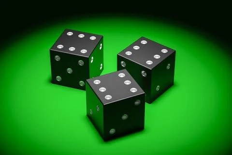 Three plastic dice Stock Illustration