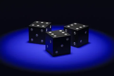 Three plastic dice Stock Illustration