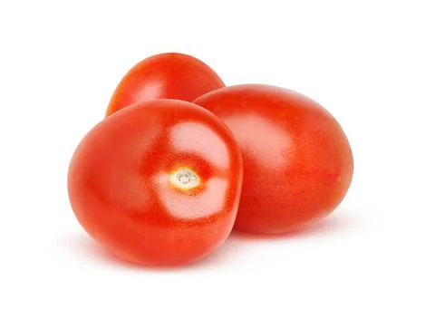Three plum tomatoes Stock Photos