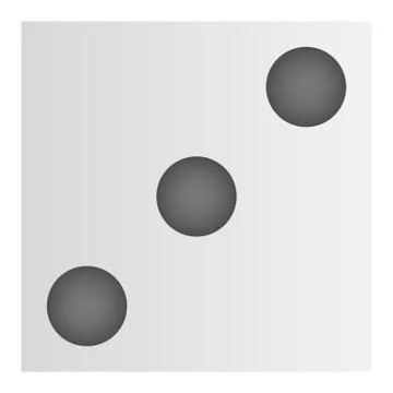 Three point dice icon, cartoon style イラスト素材