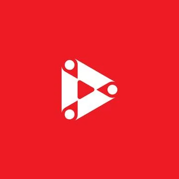 Three Point, Play Button, Triangle Logo Concept, Social Networking, Human R.. Stock-Illustration