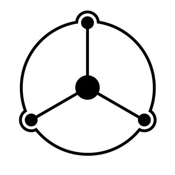 Three-pointed star crop circle pattern found 2026 in Wiltshire Illustrazione stock